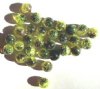 30 10mm Green and Dark Purple Crackle Beads